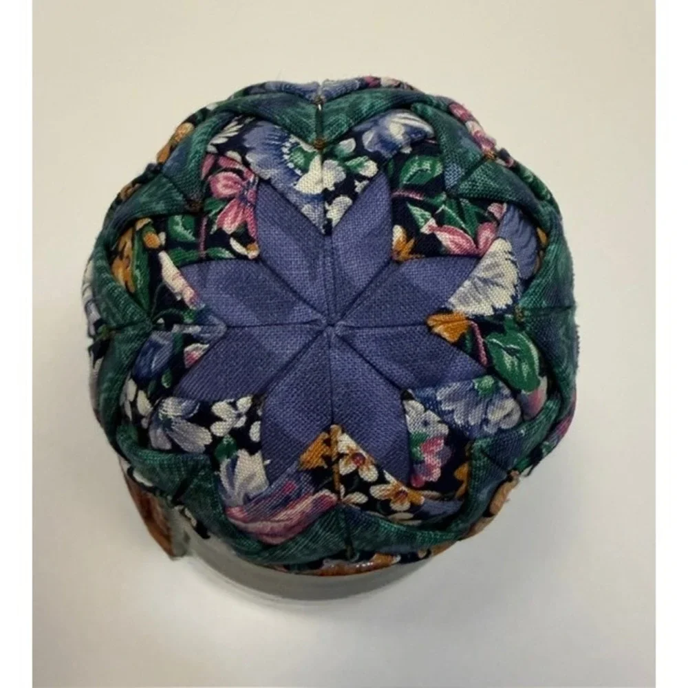 Handmade Quilted Fabric Decorative Eggs & Balls – Patchwork - Lot of 7